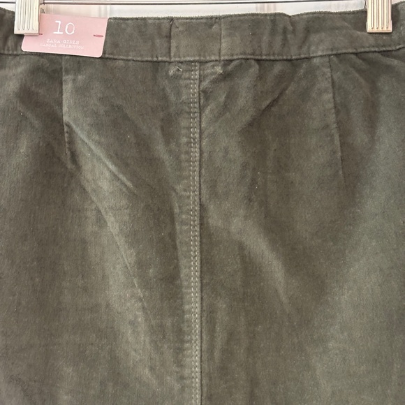 Zara Girls Mini Skirt - Olive/Army Green Size 10 - Picture 6 of 10